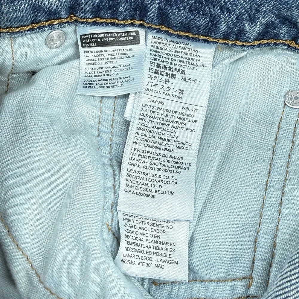 Levis 541‎ Jeans Mens 44x30 Blue Light Wash Tapered Athletic Denim Zip Fly